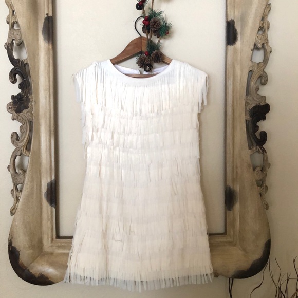 Joyfolie Other - {Joyfolie} Ivory Fringe Dress